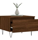 VidaXL Salontafels 2 st 50x46x35 cm bewerkt hout bruineikenkleurig