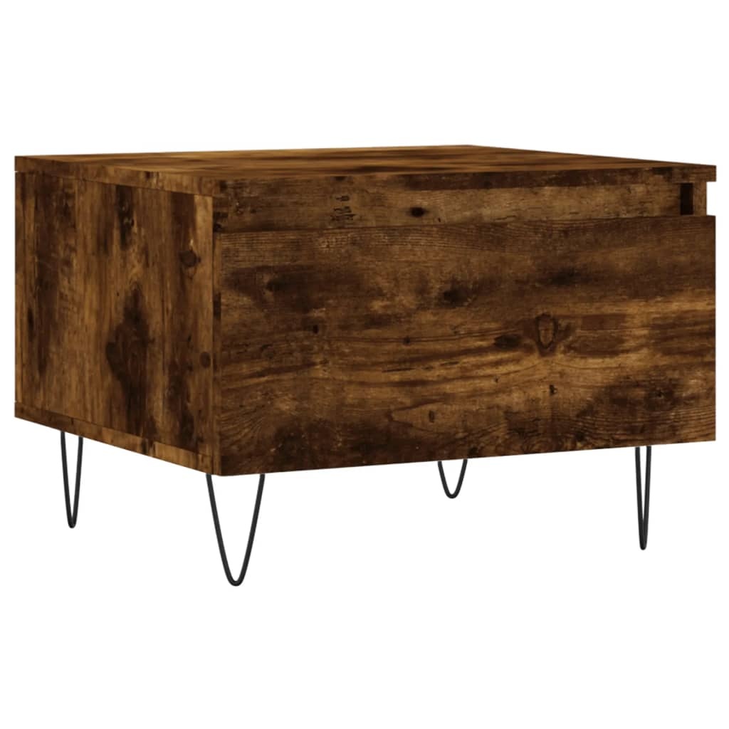 VidaXL Salontafels 2 st 50x46x35 cm bewerkt hout gerookt eikenkleurig