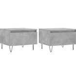 VidaXL Salontafels 2 st 50x46x35 cm bewerkt hout betongrijs