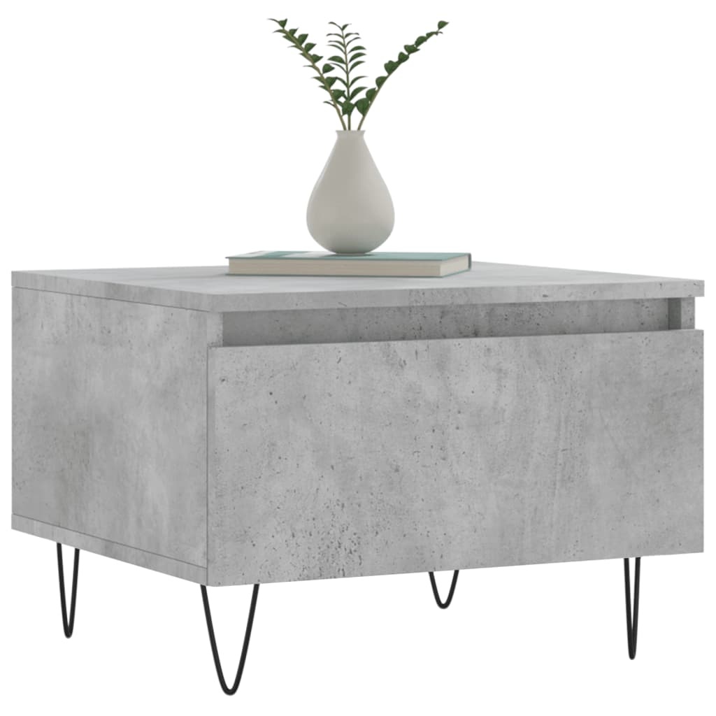VidaXL Salontafels 2 st 50x46x35 cm bewerkt hout betongrijs