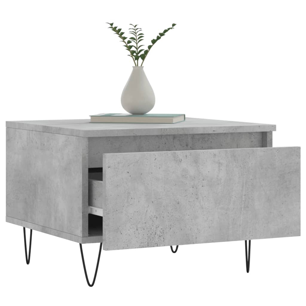 VidaXL Salontafels 2 st 50x46x35 cm bewerkt hout betongrijs