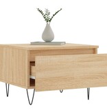 VidaXL Salontafels 2 st 50x46x35 cm bewerkt hout sonoma eikenkleurig
