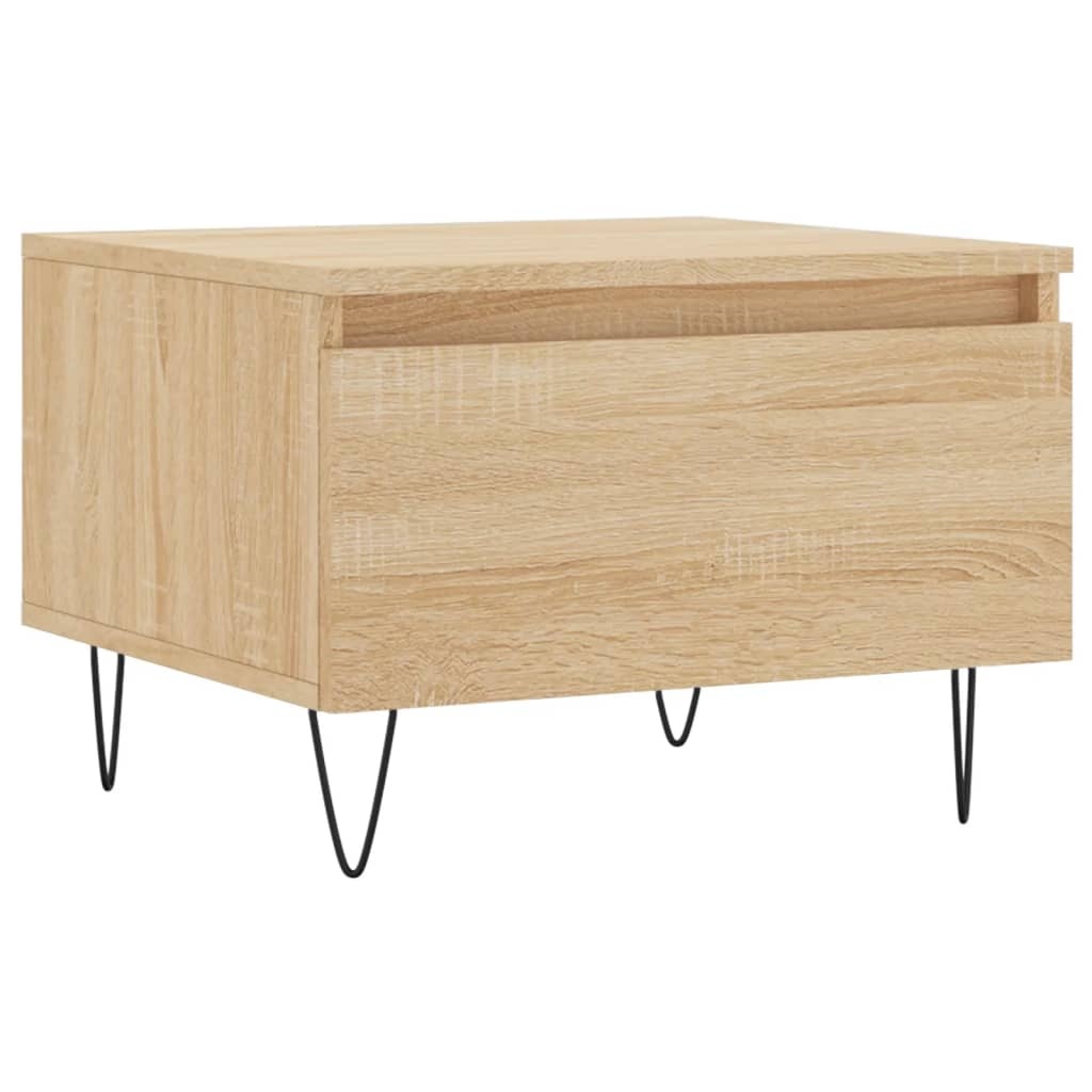 VidaXL Salontafels 2 st 50x46x35 cm bewerkt hout sonoma eikenkleurig