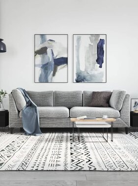 VidaXL Salontafels 2 st 50x46x35 cm bewerkt hout zwart