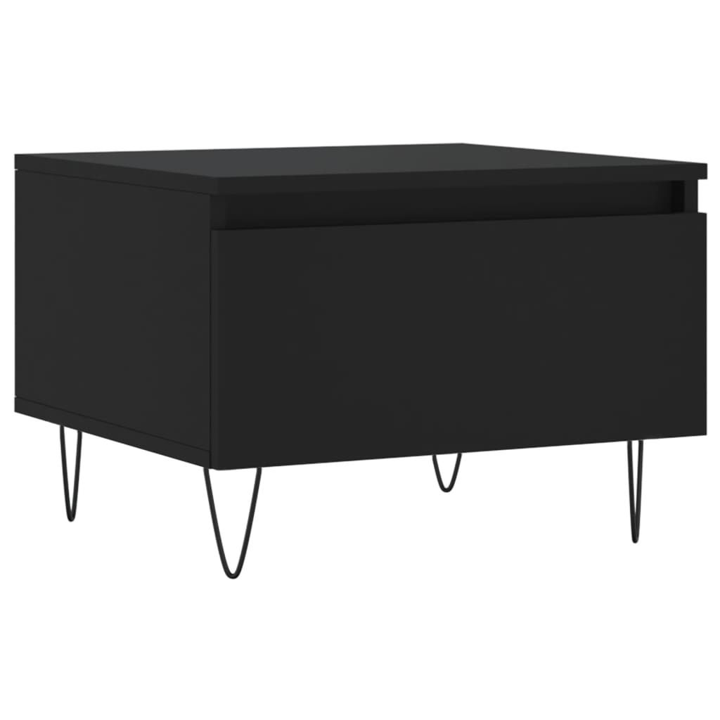 VidaXL Salontafels 2 st 50x46x35 cm bewerkt hout zwart