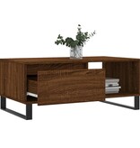 vidaXL Salontafel 90x50x36,5 cm bewerkt hout bruineikenkleurig