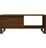 vidaXL Salontafel 90x50x36,5 cm bewerkt hout bruineikenkleurig