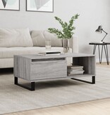 VidaXL Salontafel 90x50x36,5 cm bewerkt hout grijs sonoma