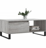 VidaXL Salontafel 90x50x36,5 cm bewerkt hout grijs sonoma