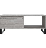 VidaXL Salontafel 90x50x36,5 cm bewerkt hout grijs sonoma