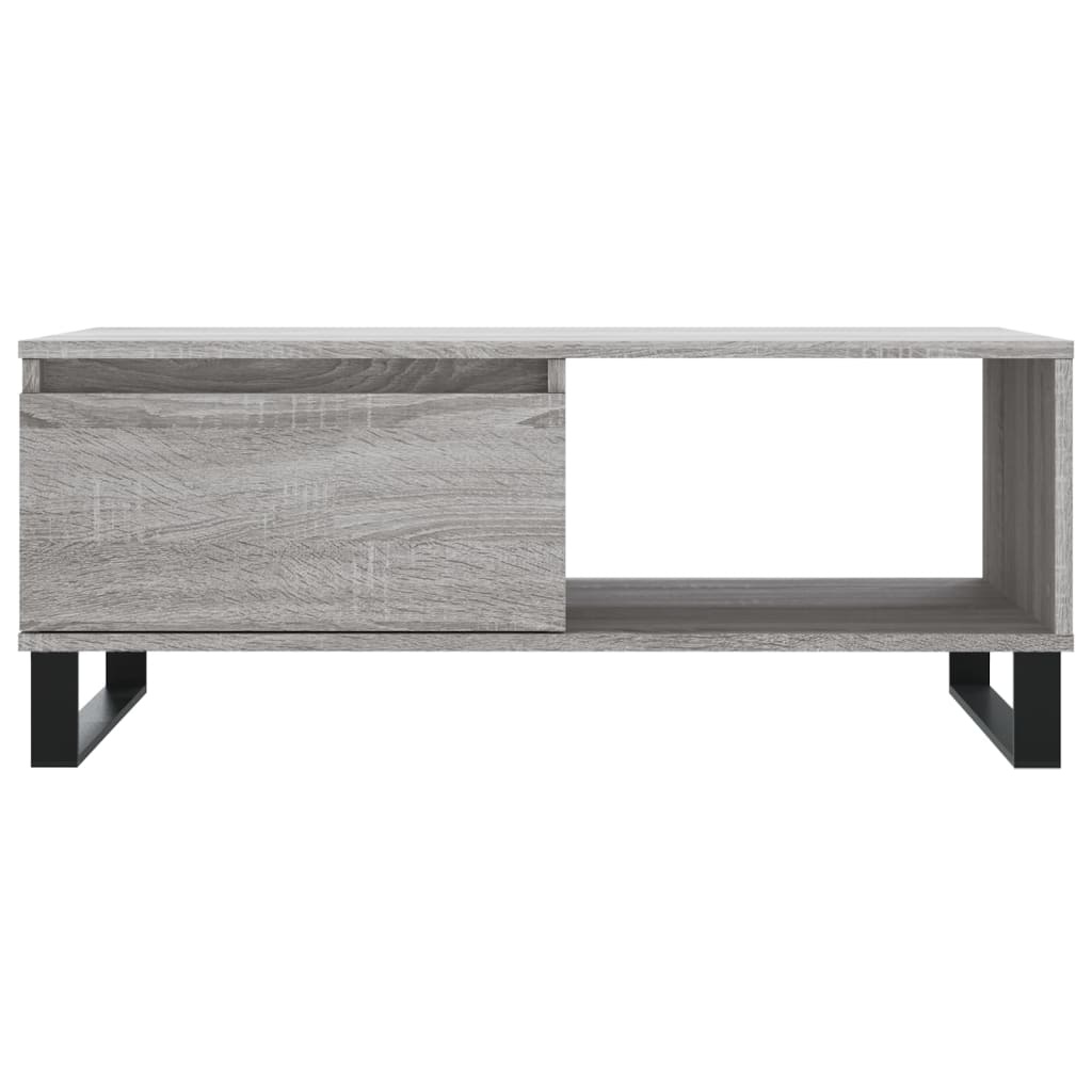 VidaXL Salontafel 90x50x36,5 cm bewerkt hout grijs sonoma