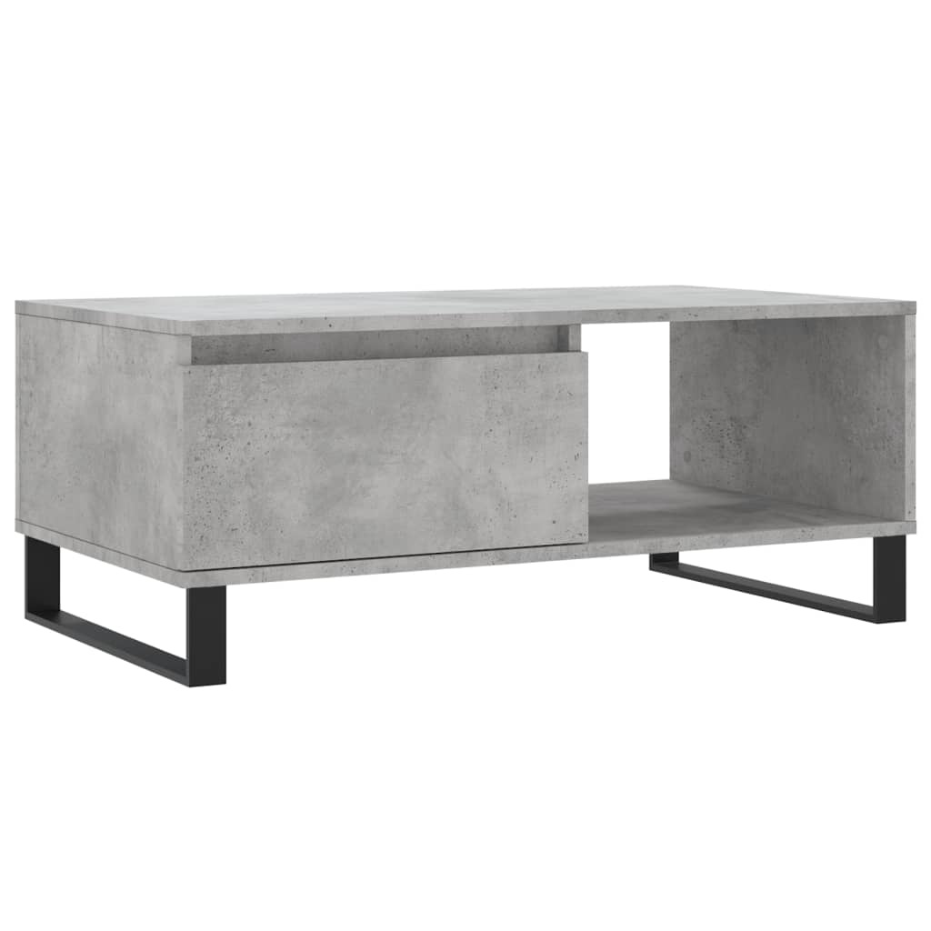 VidaXL Salontafel 90x50x36,5 cm bewerkt hout betongrijs