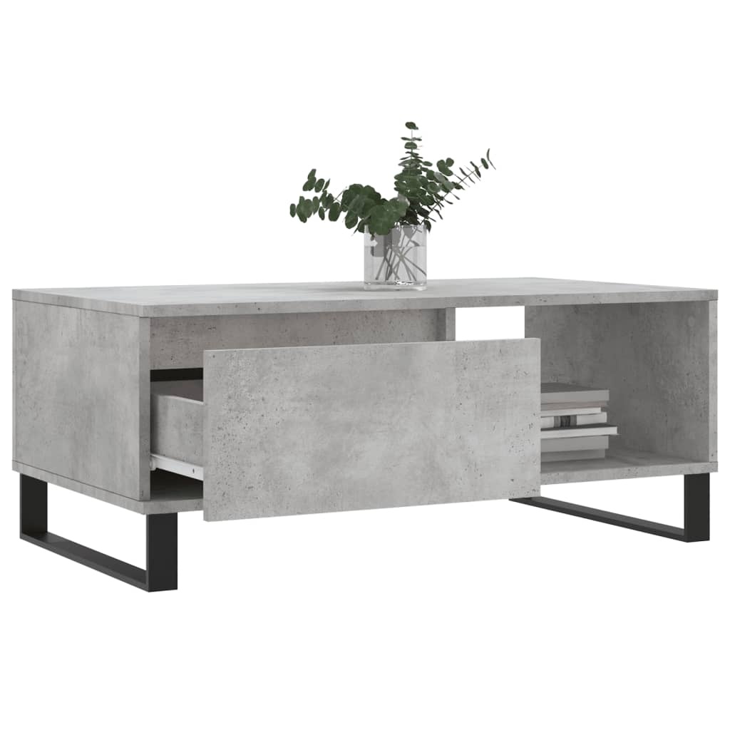VidaXL Salontafel 90x50x36,5 cm bewerkt hout betongrijs