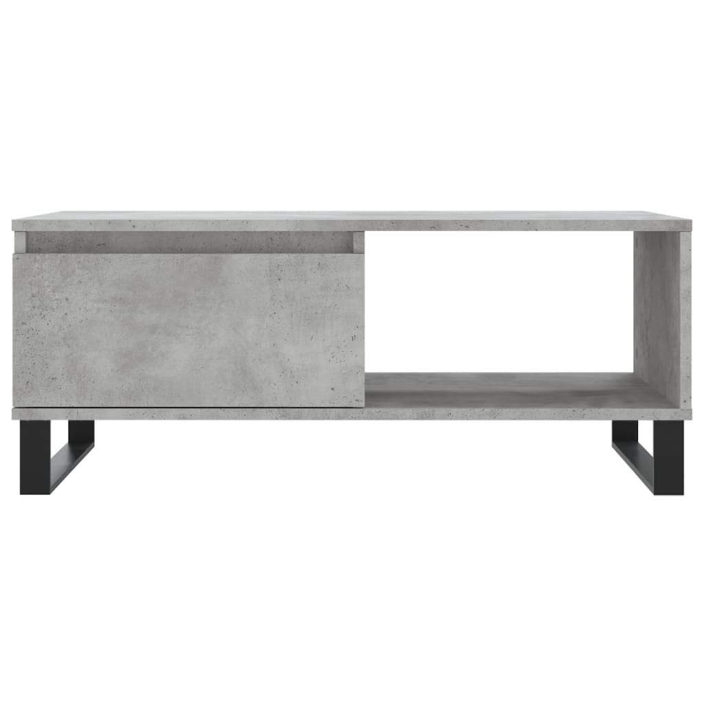 VidaXL Salontafel 90x50x36,5 cm bewerkt hout betongrijs