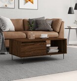 VidaXL Salontafel 90x50x36,5 cm bewerkt hout bruineikenkleurig
