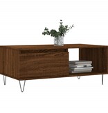 VidaXL Salontafel 90x50x36,5 cm bewerkt hout bruineikenkleurig