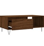 VidaXL Salontafel 90x50x36,5 cm bewerkt hout bruineikenkleurig