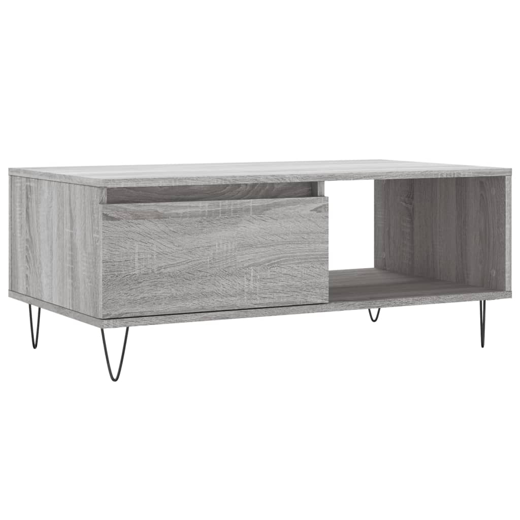 VidaXL Salontafel 90x50x36,5 cm bewerkt hout grijs sonoma