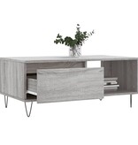 VidaXL Salontafel 90x50x36,5 cm bewerkt hout grijs sonoma