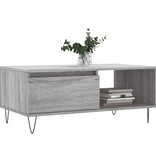 VidaXL Salontafel 90x50x36,5 cm bewerkt hout grijs sonoma