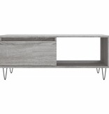 vidaXL Salontafel 90x50x36,5 cm bewerkt hout grijs sonoma