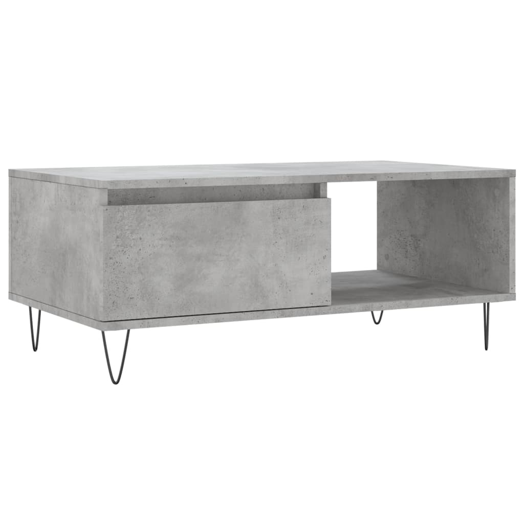 VidaXL Salontafel 90x50x36,5 cm bewerkt hout betongrijs