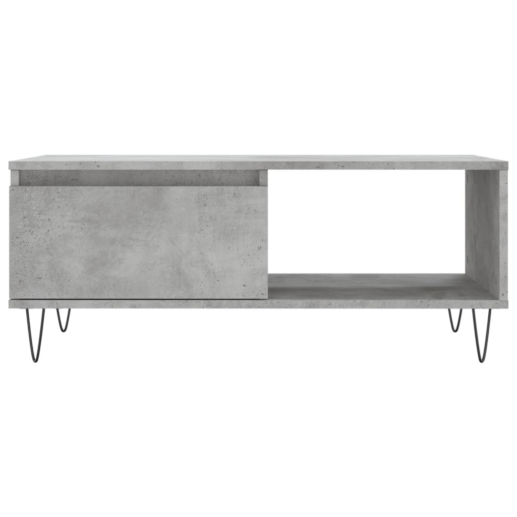 VidaXL Salontafel 90x50x36,5 cm bewerkt hout betongrijs