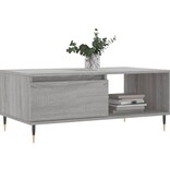 VidaXL Salontafel 90x50x36,5 cm bewerkt hout grijs sonoma