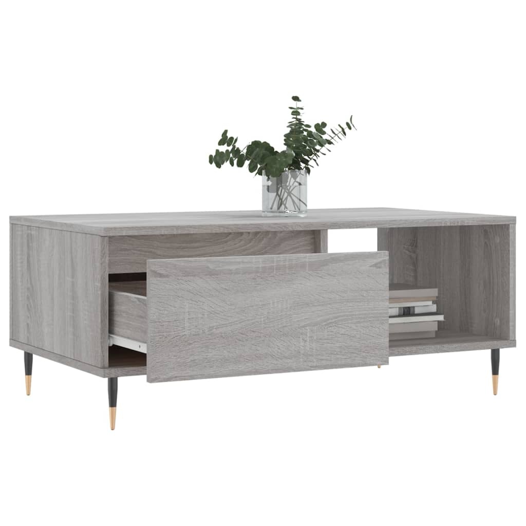 VidaXL Salontafel 90x50x36,5 cm bewerkt hout grijs sonoma