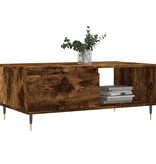 VidaXL Salontafel 90x50x36,5 cm bewerkt hout gerookt eikenkleurig