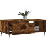 vidaXL Salontafel 90x50x36,5 cm bewerkt hout gerookt eikenkleurig