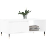 VidaXL Salontafel 90x50x36,5 cm bewerkt hout wit