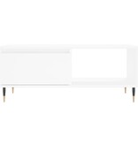 VidaXL Salontafel 90x50x36,5 cm bewerkt hout wit
