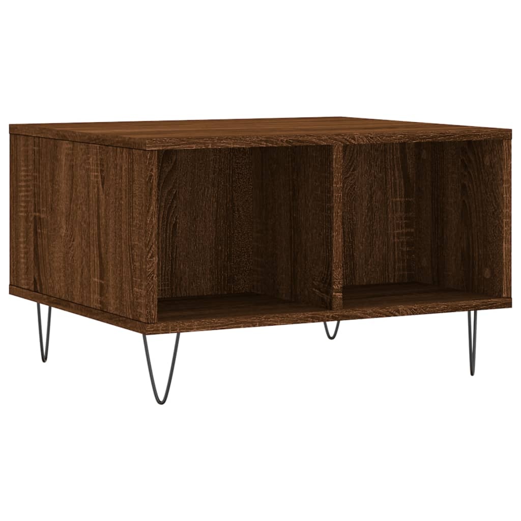 VidaXL Salontafel 60x50x36,5 cm bewerkt hout bruineikenkleurig
