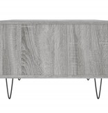 vidaXL Salontafel 60x50x36,5 cm bewerkt hout grijs