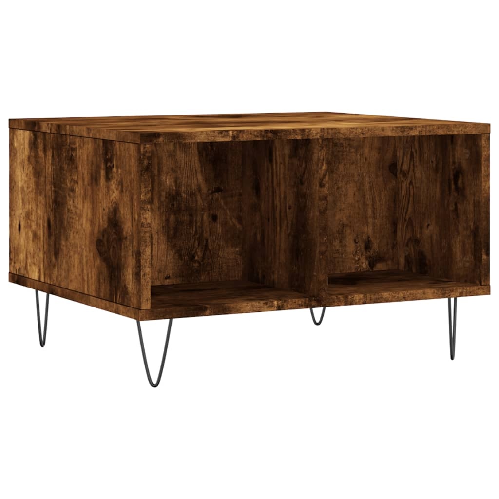 VidaXL Salontafel 60x50x36,5 cm bewerkt hout gerookt eikenkleurig