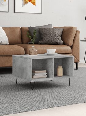 VidaXL Salontafel 60x50x36,5 cm bewerkt hout betongrijs