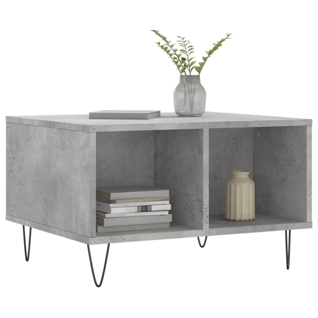 VidaXL Salontafel 60x50x36,5 cm bewerkt hout betongrijs