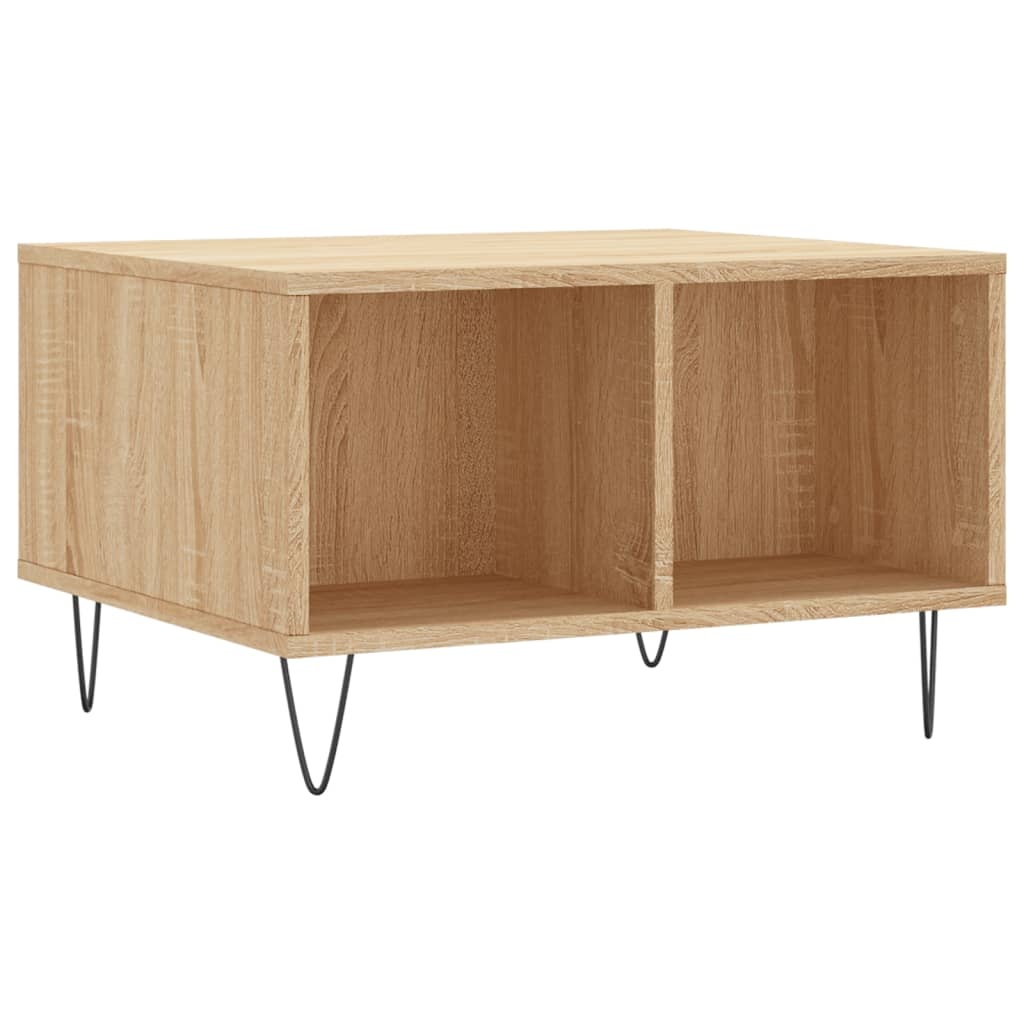 VidaXL Salontafel 60x50x36,5 cm bewerkt hout sonoma eikenkleurig