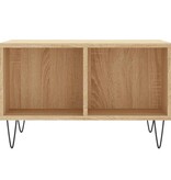 VidaXL Salontafel 60x50x36,5 cm bewerkt hout sonoma eikenkleurig