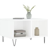 VidaXL Salontafel 60x50x36,5 cm bewerkt hout hoogglans wit