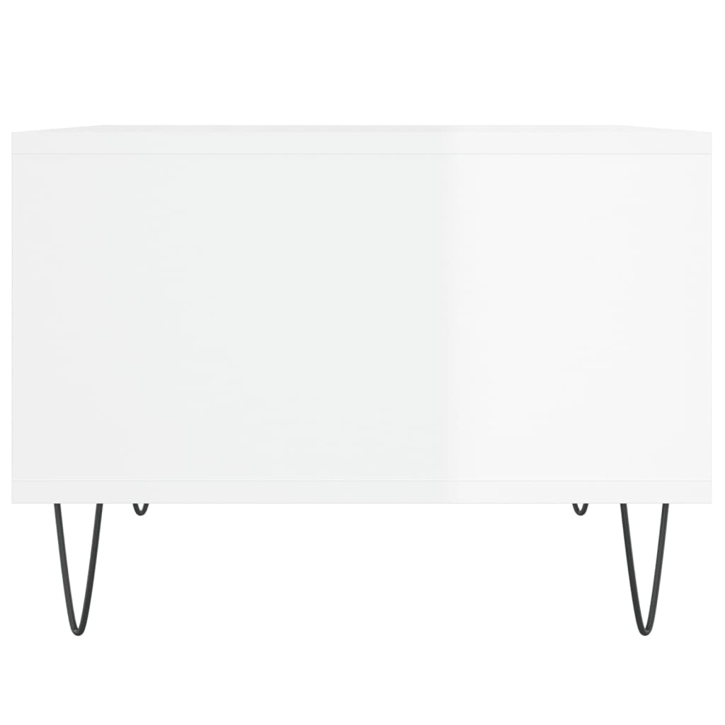VidaXL Salontafel 60x50x36,5 cm bewerkt hout hoogglans wit