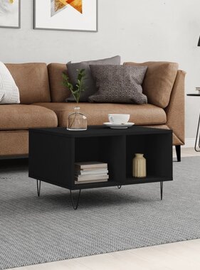 VidaXL Salontafel 60x50x36,5 cm bewerkt hout zwart