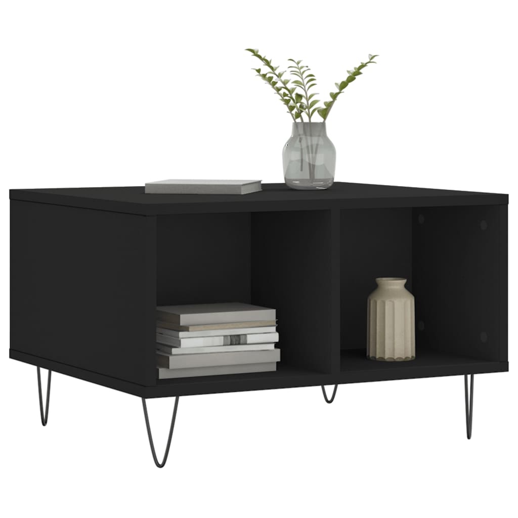 VidaXL Salontafel 60x50x36,5 cm bewerkt hout zwart