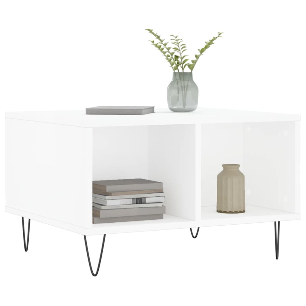VidaXL Salontafel 60x50x36,5 cm bewerkt hout wit