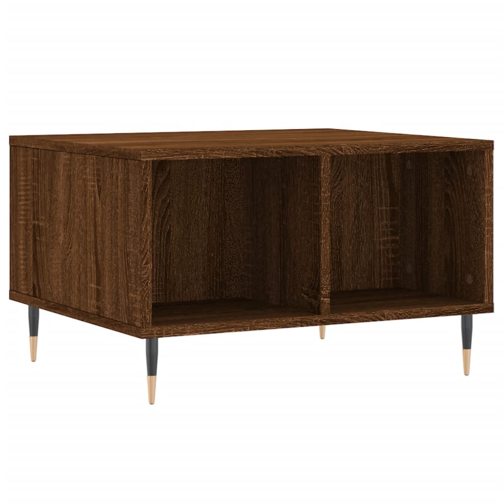 VidaXL Salontafel 60x50x36,5 cm bewerkt hout bruineikenkleurig