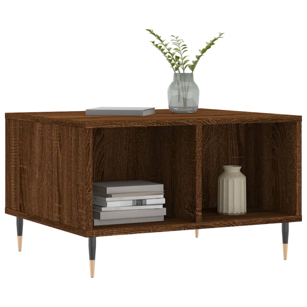 VidaXL Salontafel 60x50x36,5 cm bewerkt hout bruineikenkleurig