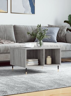 VidaXL Salontafel 60x50x36,5 cm bewerkt hout grijs