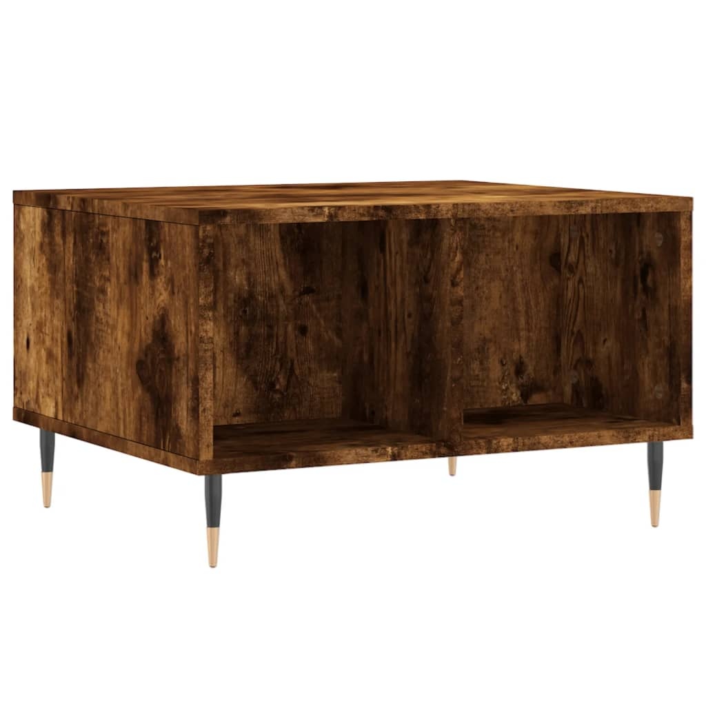 VidaXL Salontafel 60x50x36,5 cm bewerkt hout gerookt eikenkleurig