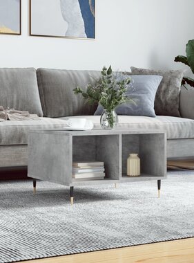 VidaXL Salontafel 60x50x36,5 cm bewerkt hout betongrijs